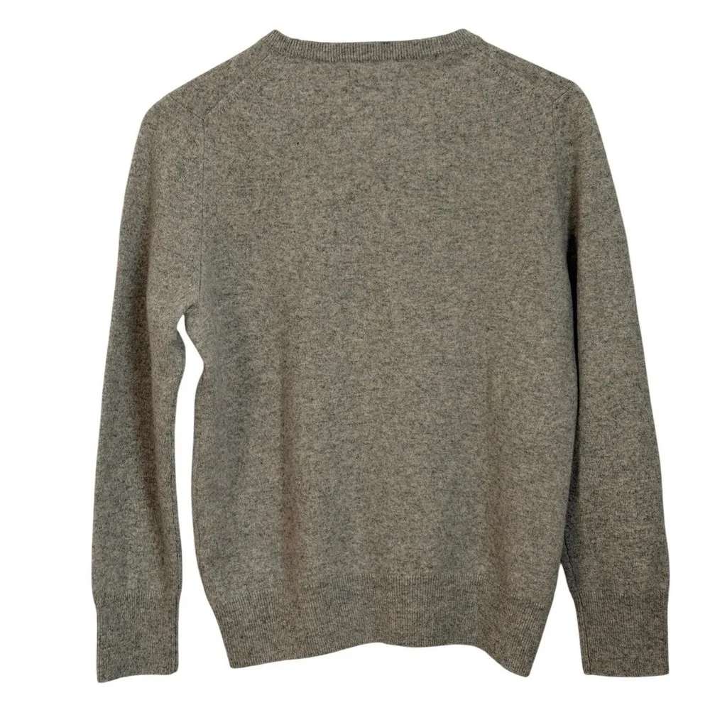 Mens‎ Cashmere Crewneck Sweater M Heather Grey Minimalist Quiet Luxury Office